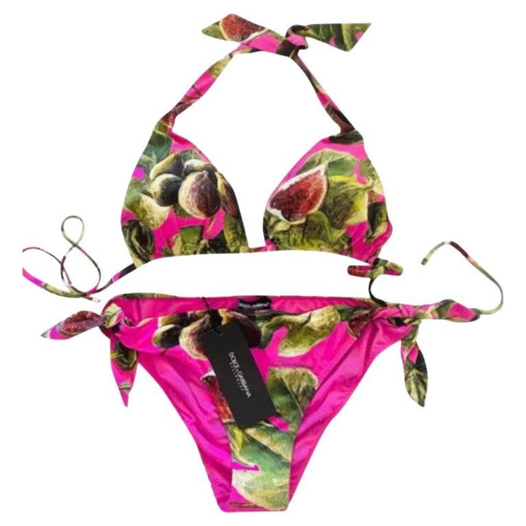 Dolce & Gabbana Yellow Pink Nylon Swimwear Bottom Beachwear Bikini