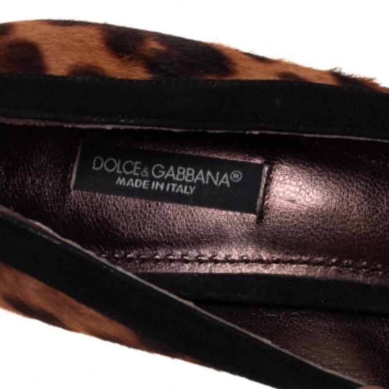 Women's Dolce & Gabbana Multicolor Pony Hair And Suede Open Toe Pumps Size 38 For Sale