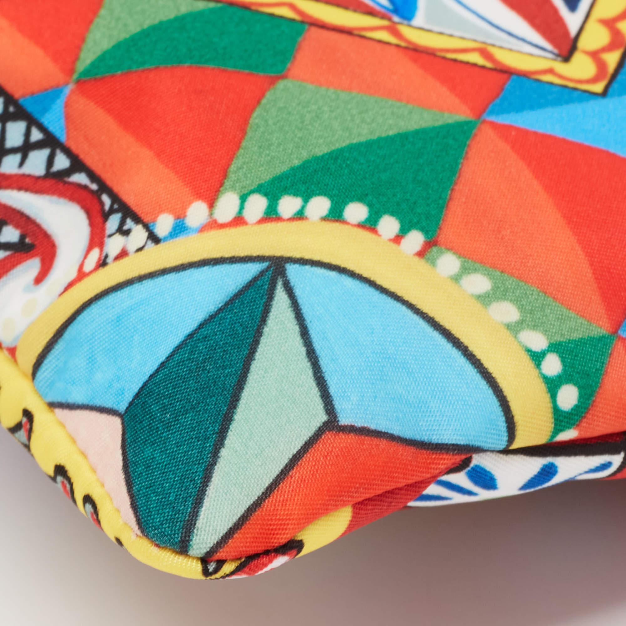 Dolce & Gabbana Multicolor Print Nylon Zip Pouch 7
