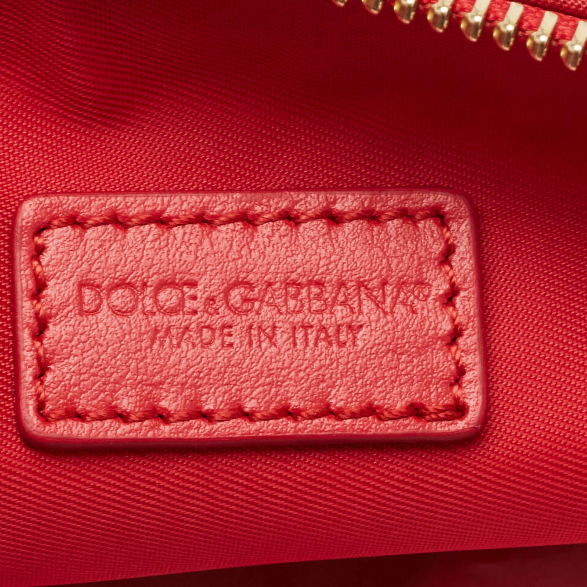 Dolce & Gabbana Multicolor Print Nylon Zip Pouch 3