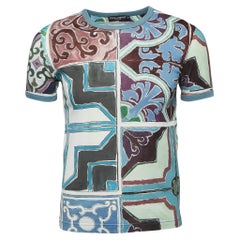 Dolce & Gabbana Multicolor Printed Crewneck T-Shirt XS