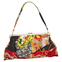 Dolce & Gabbana Multicolor Printed Satin Frame Clutch Bag