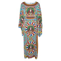 Dolce & Gabbana - Robe kimono multicolore en soie imprimée Queen l