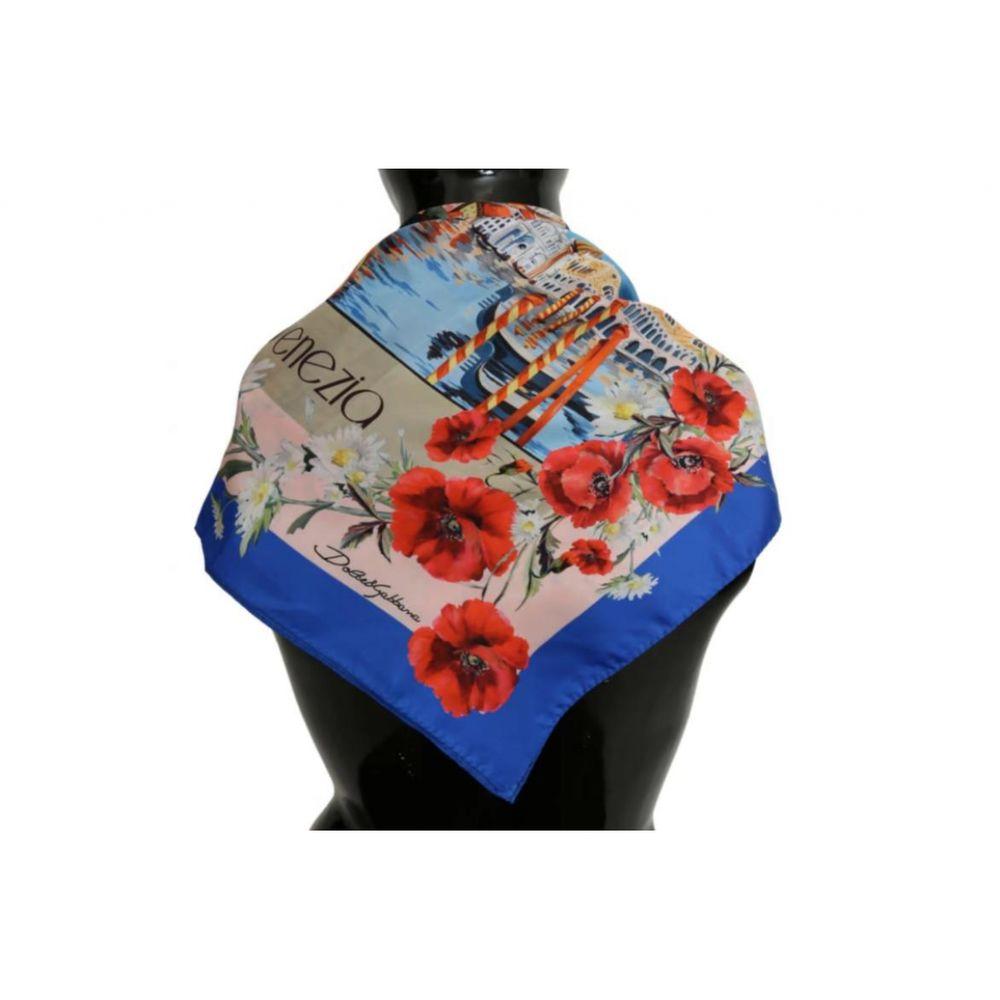 Dolce & Gabbana Multicolor Sicily Print Scarf In New Condition For Sale In WELWYN, GB