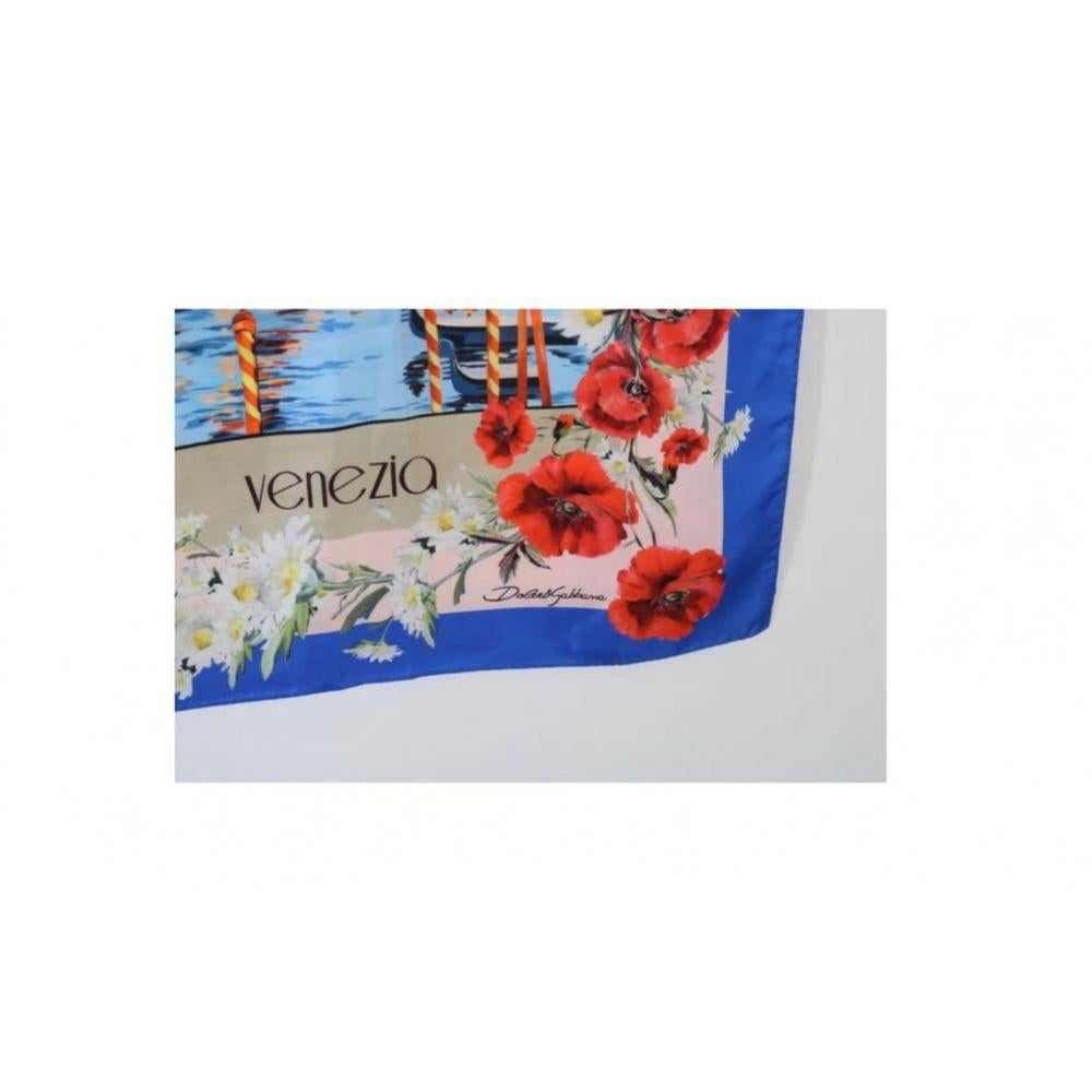 Women's Dolce & Gabbana Multicolor Sicily Print Scarf For Sale