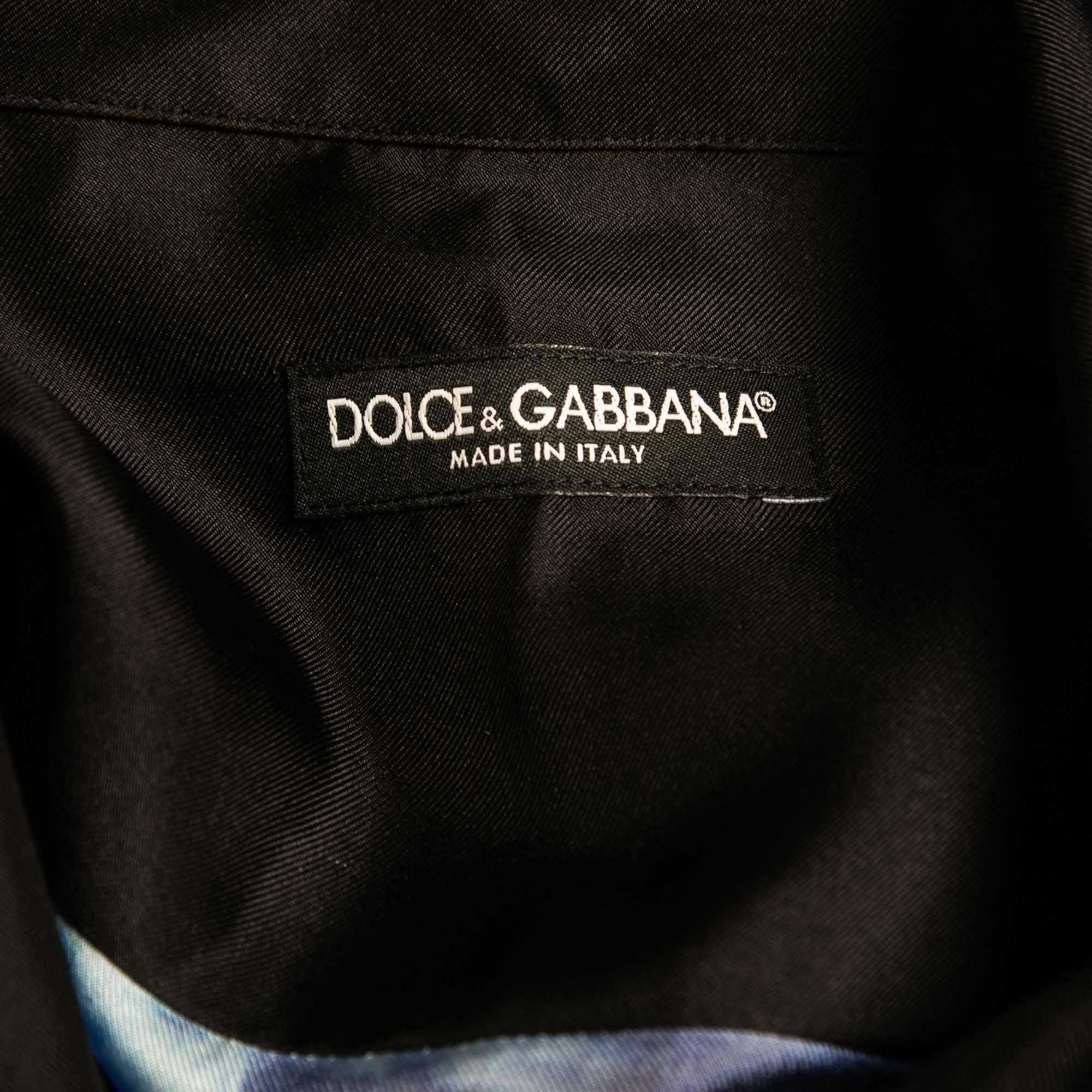 Dolce & Gabbana Multicolor Silk Twill Hawaiian Print Shirt  1