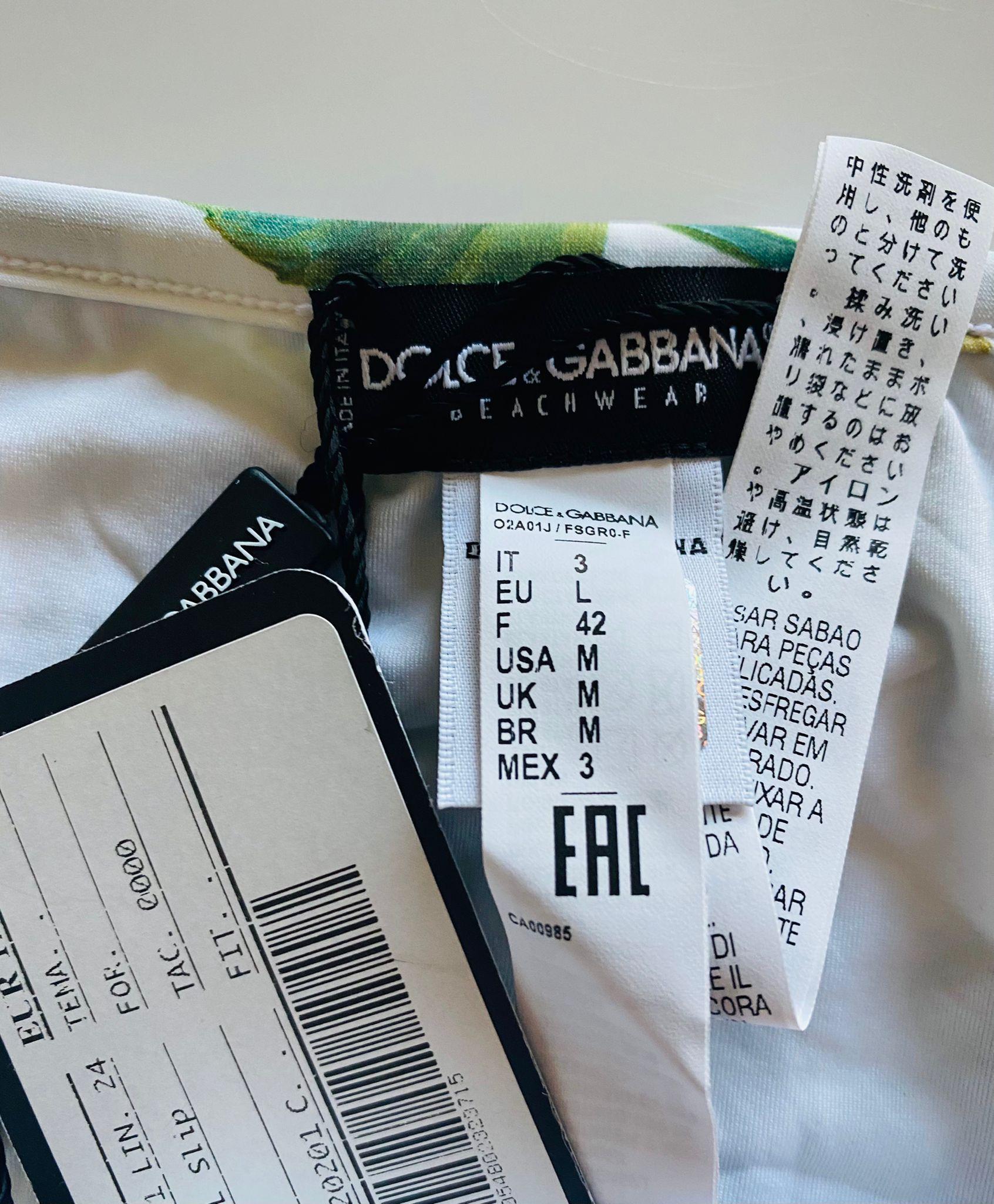 Dolce & Gabbana Multicolor Tropical Rose Bikini Swimsuit Swimwear Beachwear DG In New Condition For Sale In WELWYN, GB