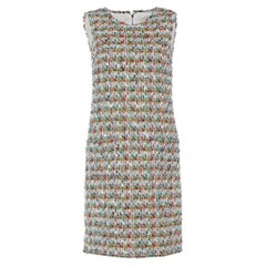 Dolce & Gabbana Multicolor Tweed Sleeveless Shift Dress S