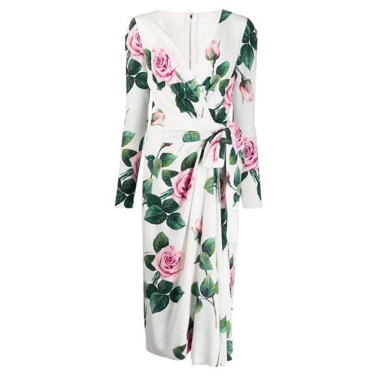 Dolce & Gabbana Multicolor Floral Print Viscose Sheath Dress main image 1