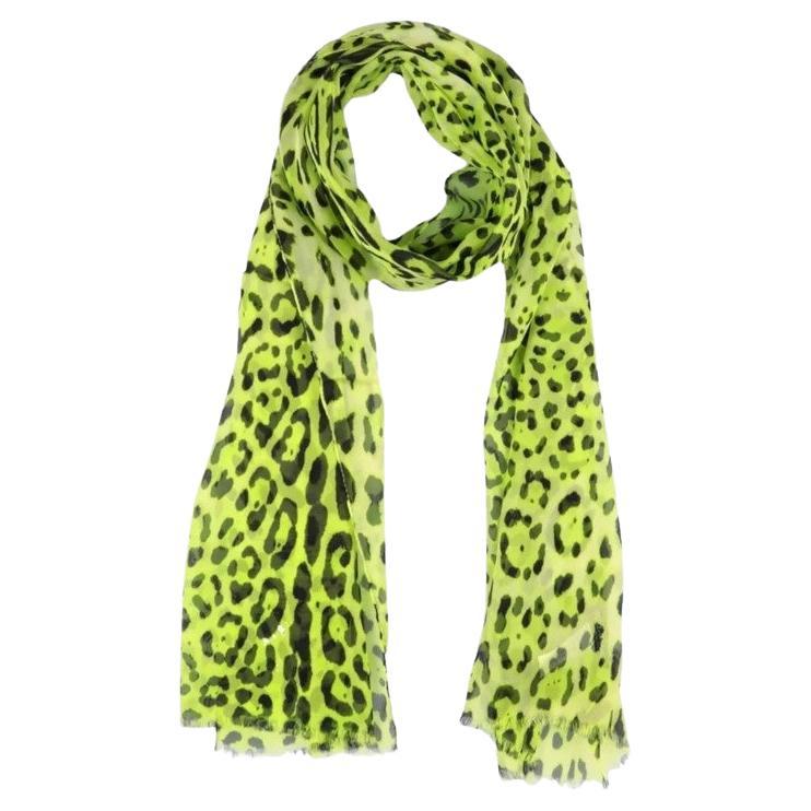 Classic 50s 60s Leopard Animal Lightweight Neck Square border decorated Scarf 