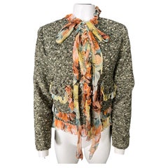 Dolce & Gabbana Multicolored Blazer Jacket, Size 46