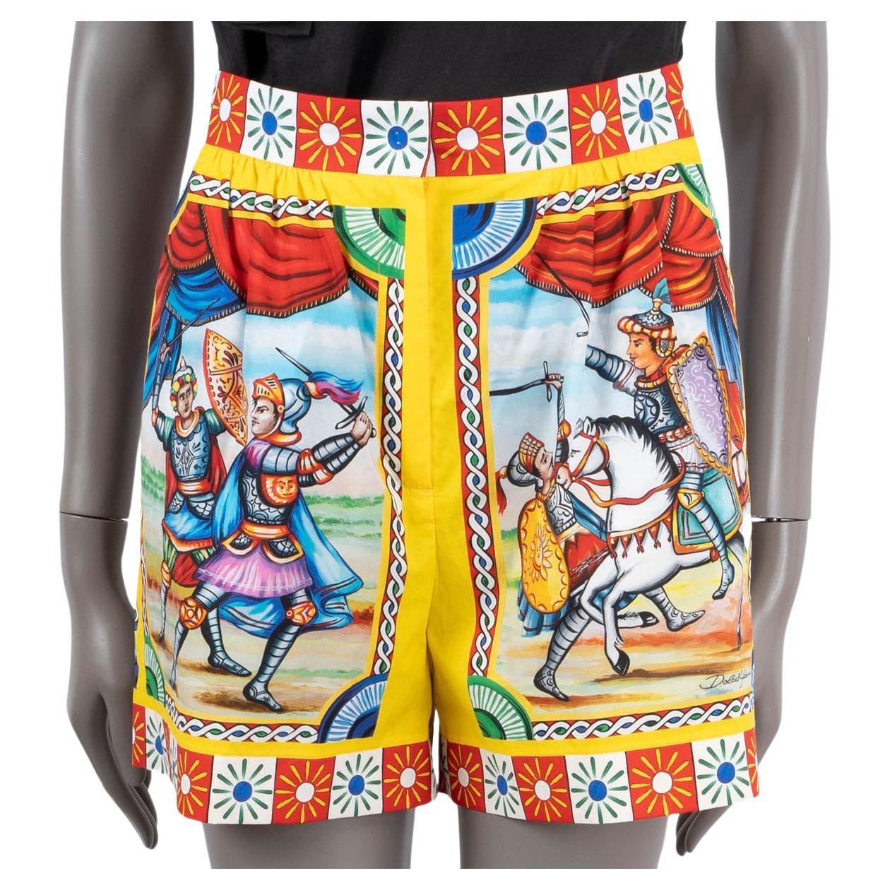 Dolce & Gabbana coton 2021 multicolore CARRETTO PRINT Short Pantalon 40 S
