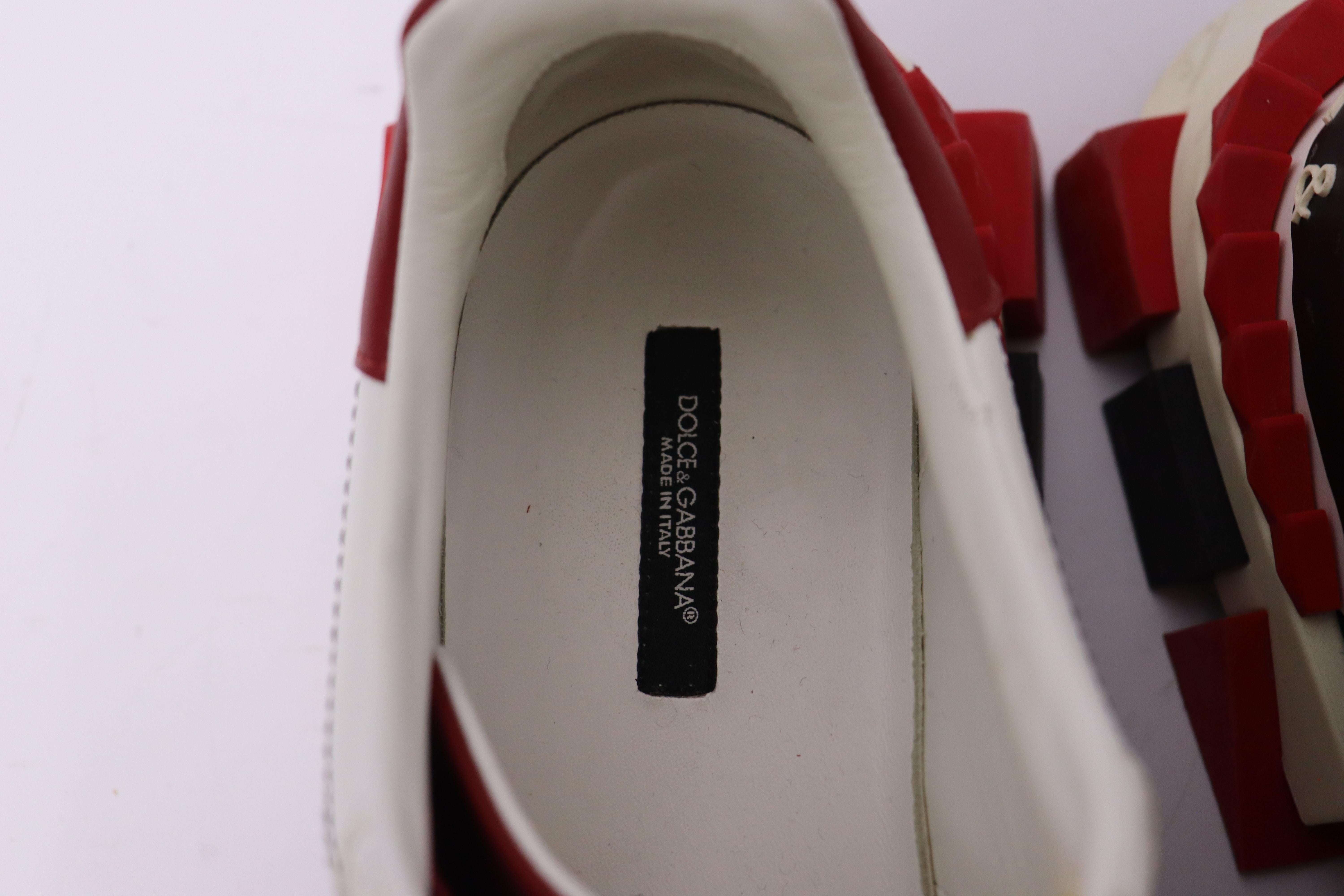 Dolce & Gabbana Multicolored Leather Super Queen Sneakers EU 40 For Sale 7