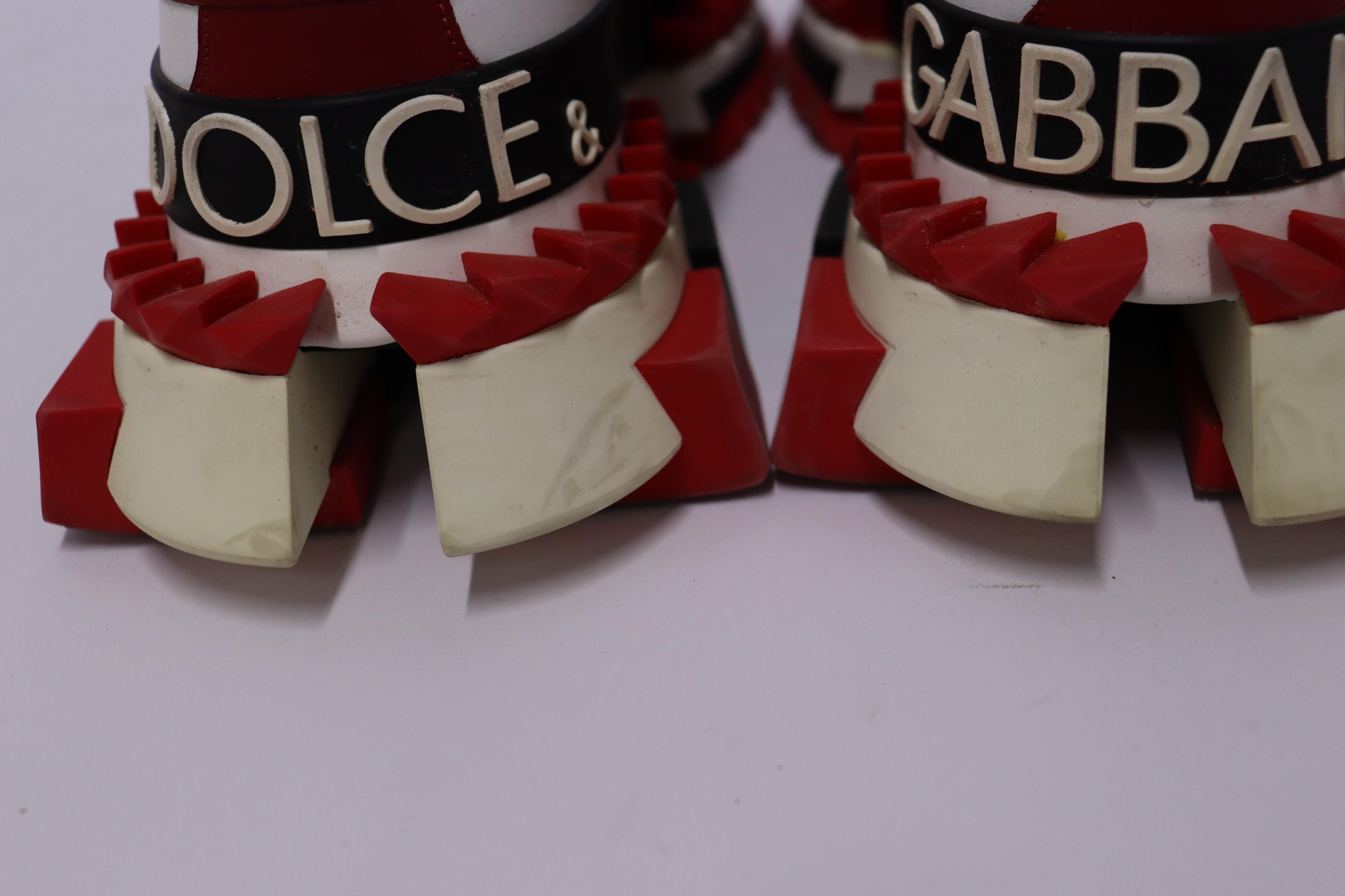 Women's Dolce & Gabbana Multicolored Leather Super Queen Sneakers EU 40 For Sale