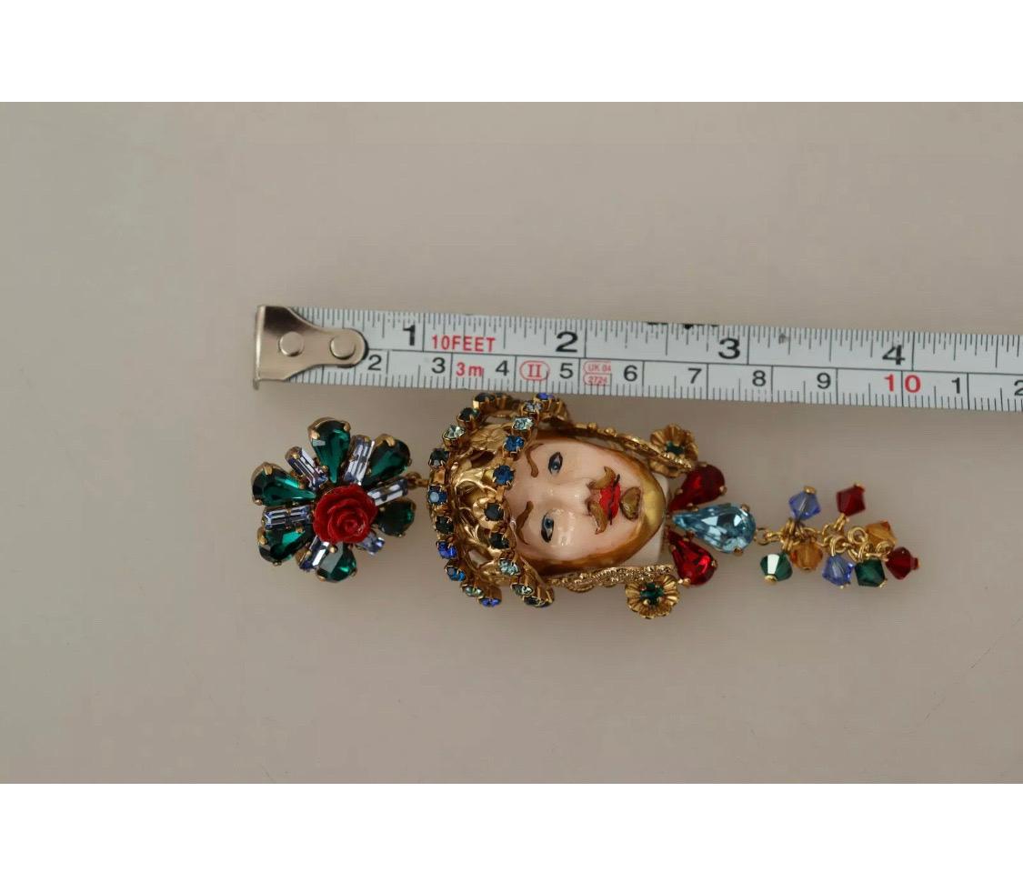 Dolce & Gabbana multicolour clip-on dangling pupi Carretto earrings  5