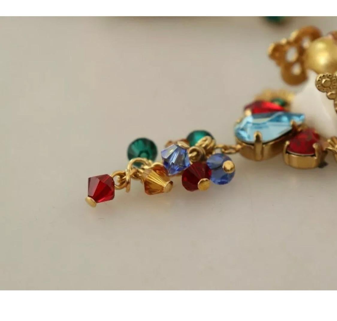 Dolce & Gabbana multicolour clip-on dangling pupi Carretto earrings  6