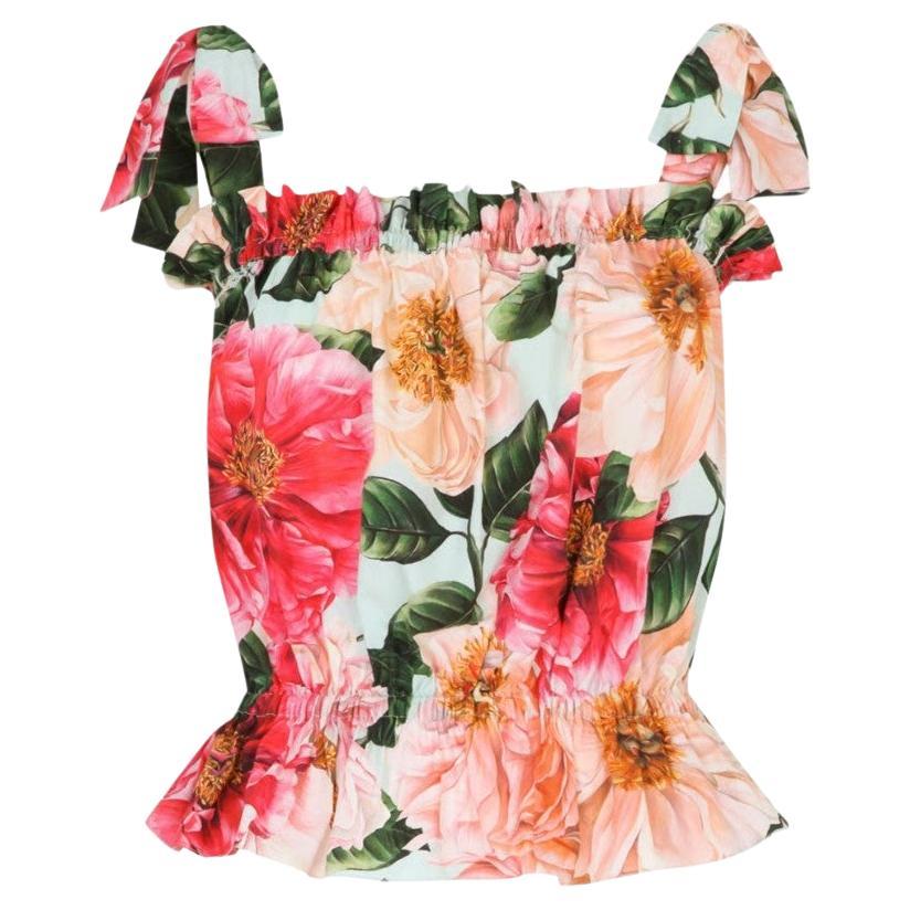 Dolce & Gabbana Red Viscose Sleeveless Halter Cropped Tank Top main image 0