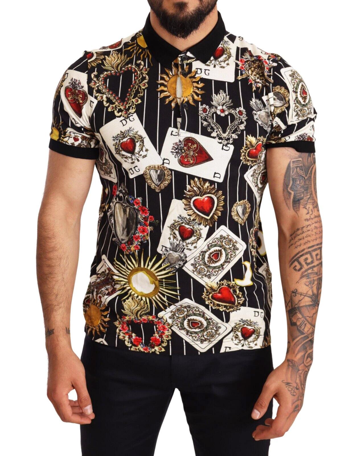 DOLCE & GABBANA

Absolutely stunning, 100% Authentic, brand new with tags Dolce & Gabbana Polo shirt with a playing card, hearts, and sun and moon print.


Model: Short Sleeves Polo

Color: Black with Playing card print

Material: 100%