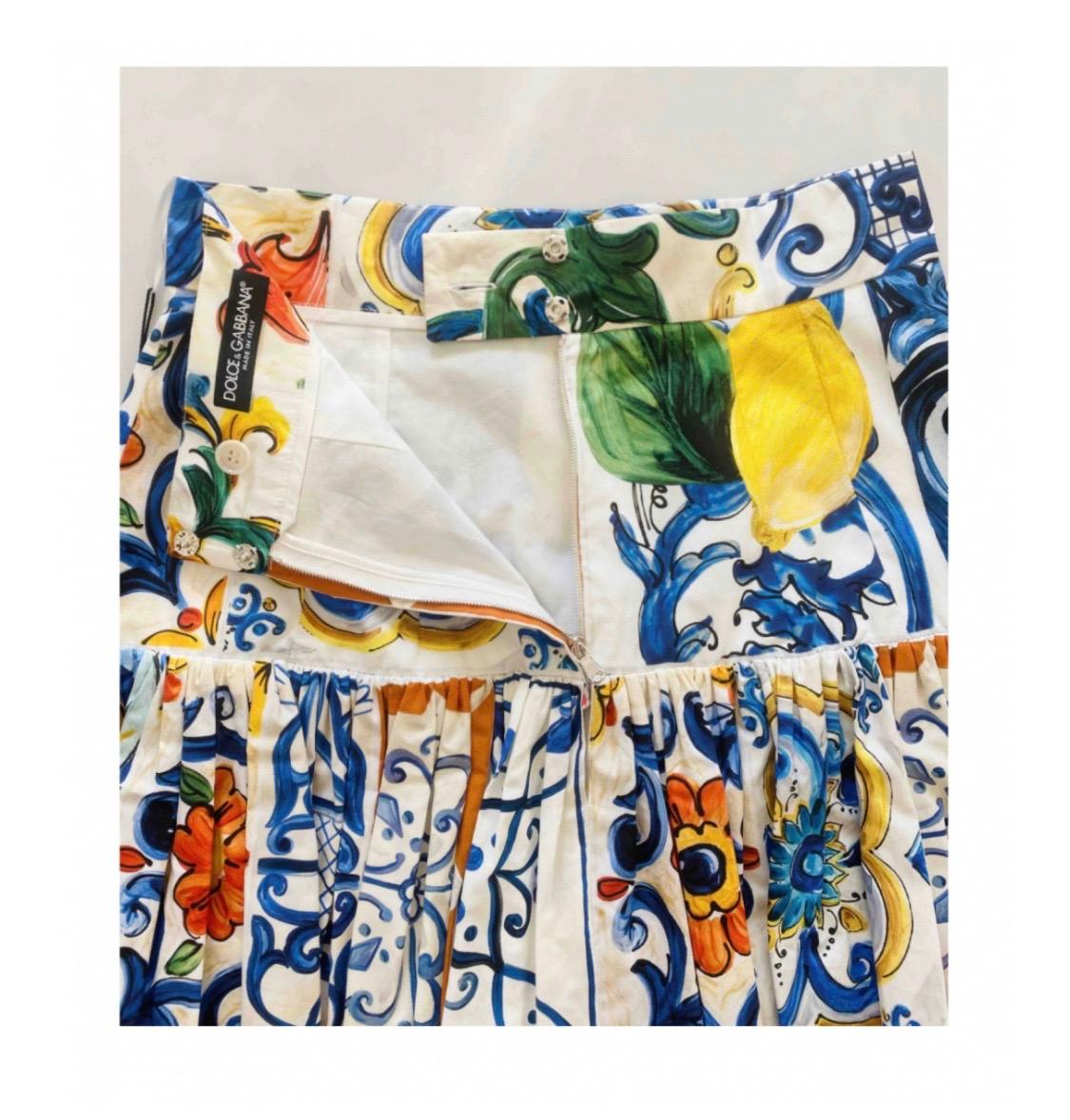 dolce gabbana majolica skirt