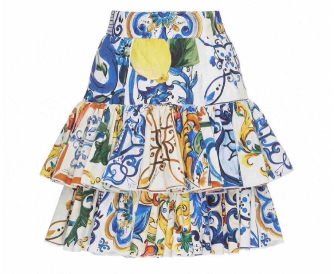 dolce and gabbana majolica skirt