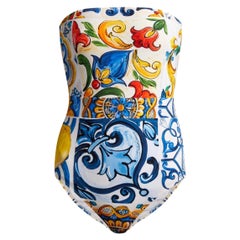 Dolce & Gabbana multicolour majolica printed swimsuit one piece swimwear