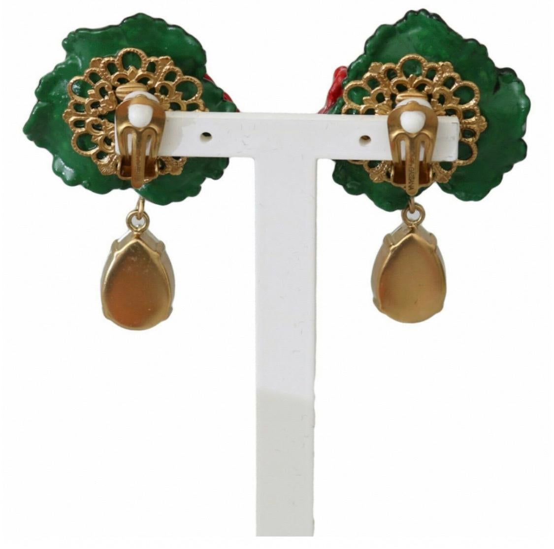 dolce and gabbana red earrings