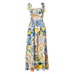 Dolce & Gabbana multicolour Sicily maiolica cotton maxi women dress jumpsuit