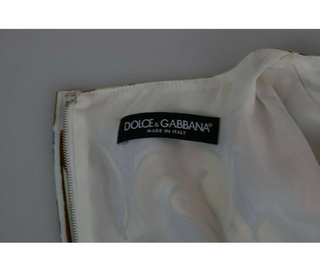Dolce & Gabbana multicolour silk sheath maxi length informal dress  3