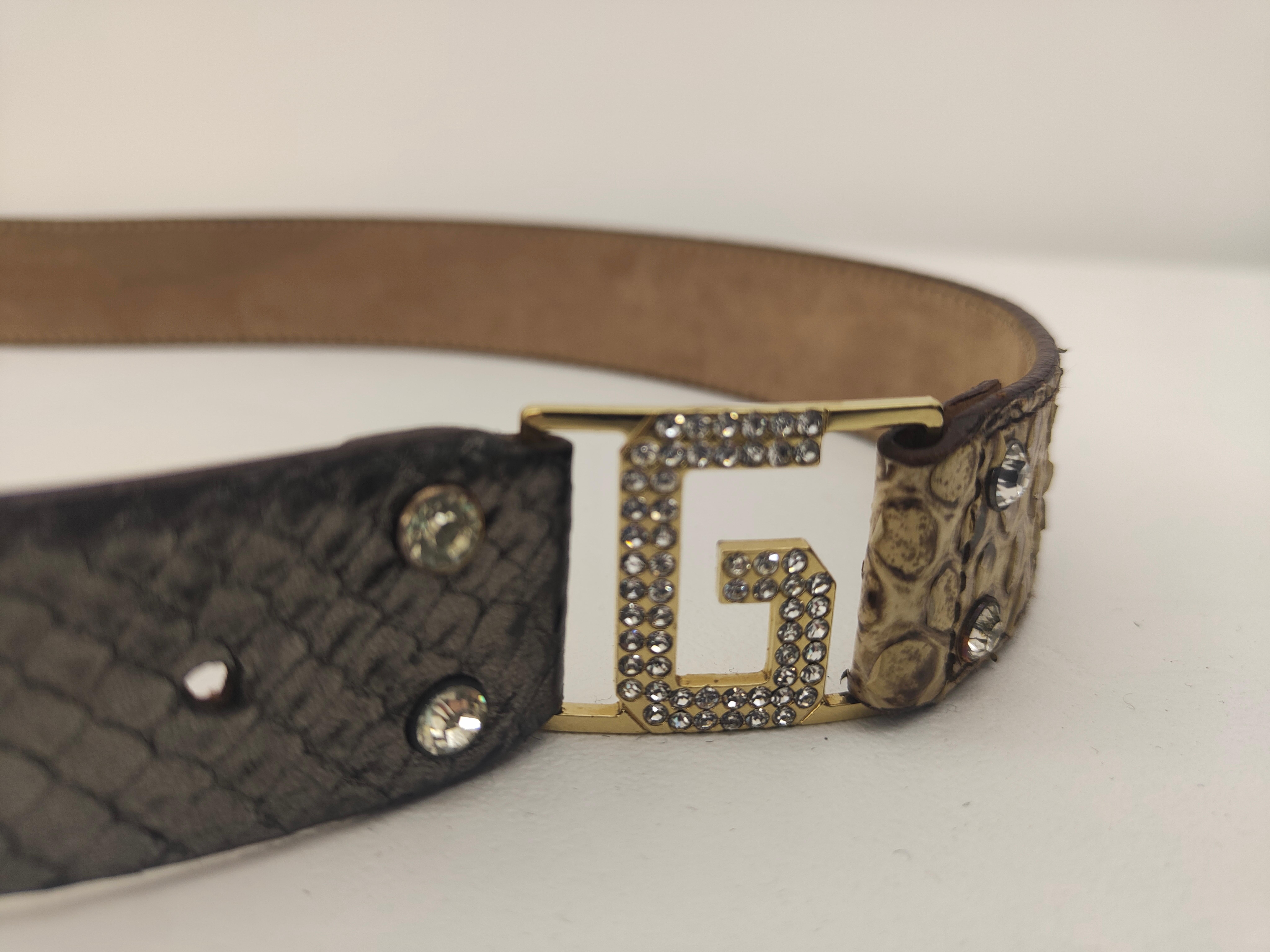 Dolce & Gabbana multicoloured belt with Swarovski stones In Excellent Condition For Sale In Capri, IT