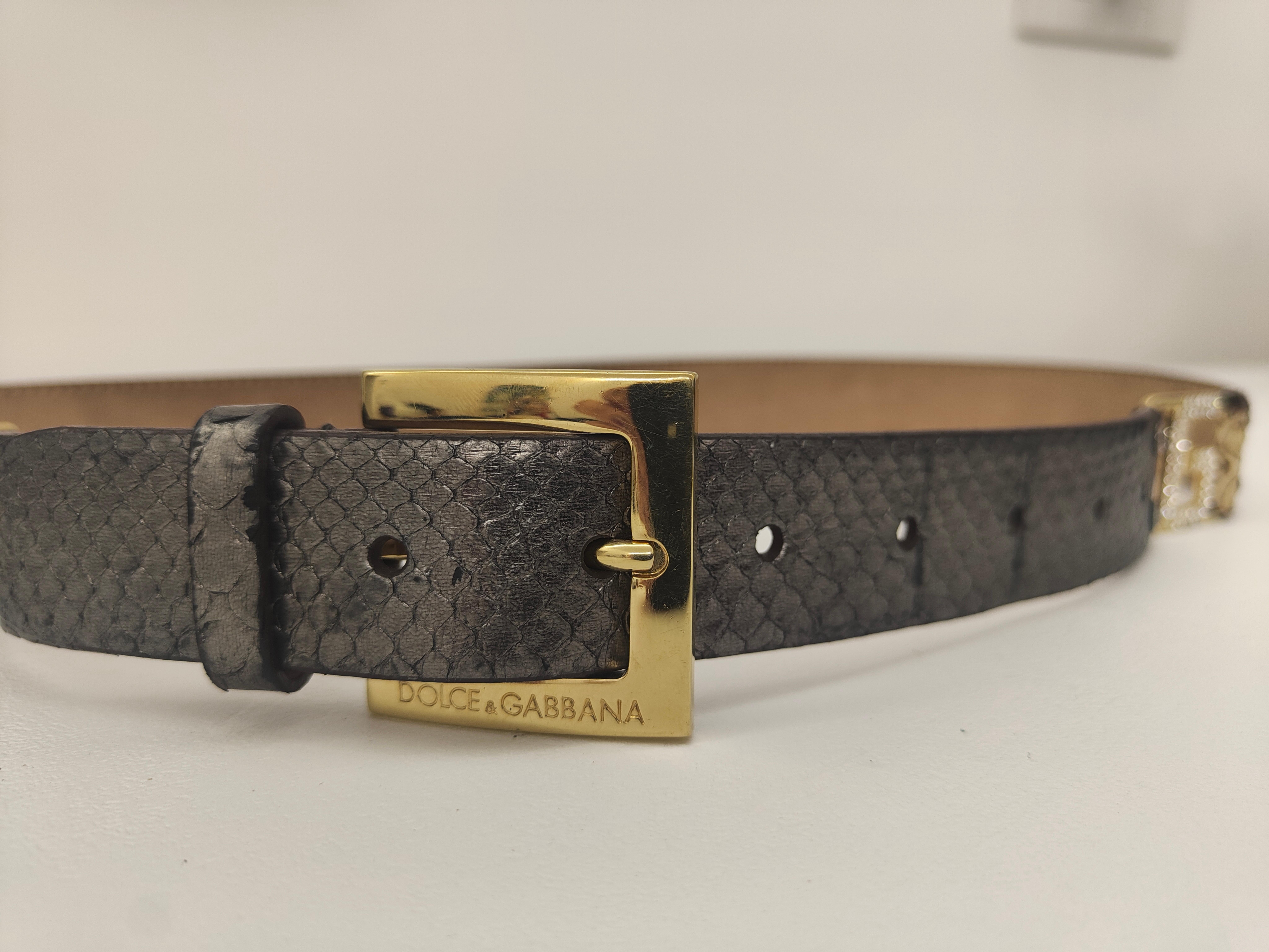 Women's or Men's Dolce & Gabbana multicoloured belt with Swarovski stones For Sale