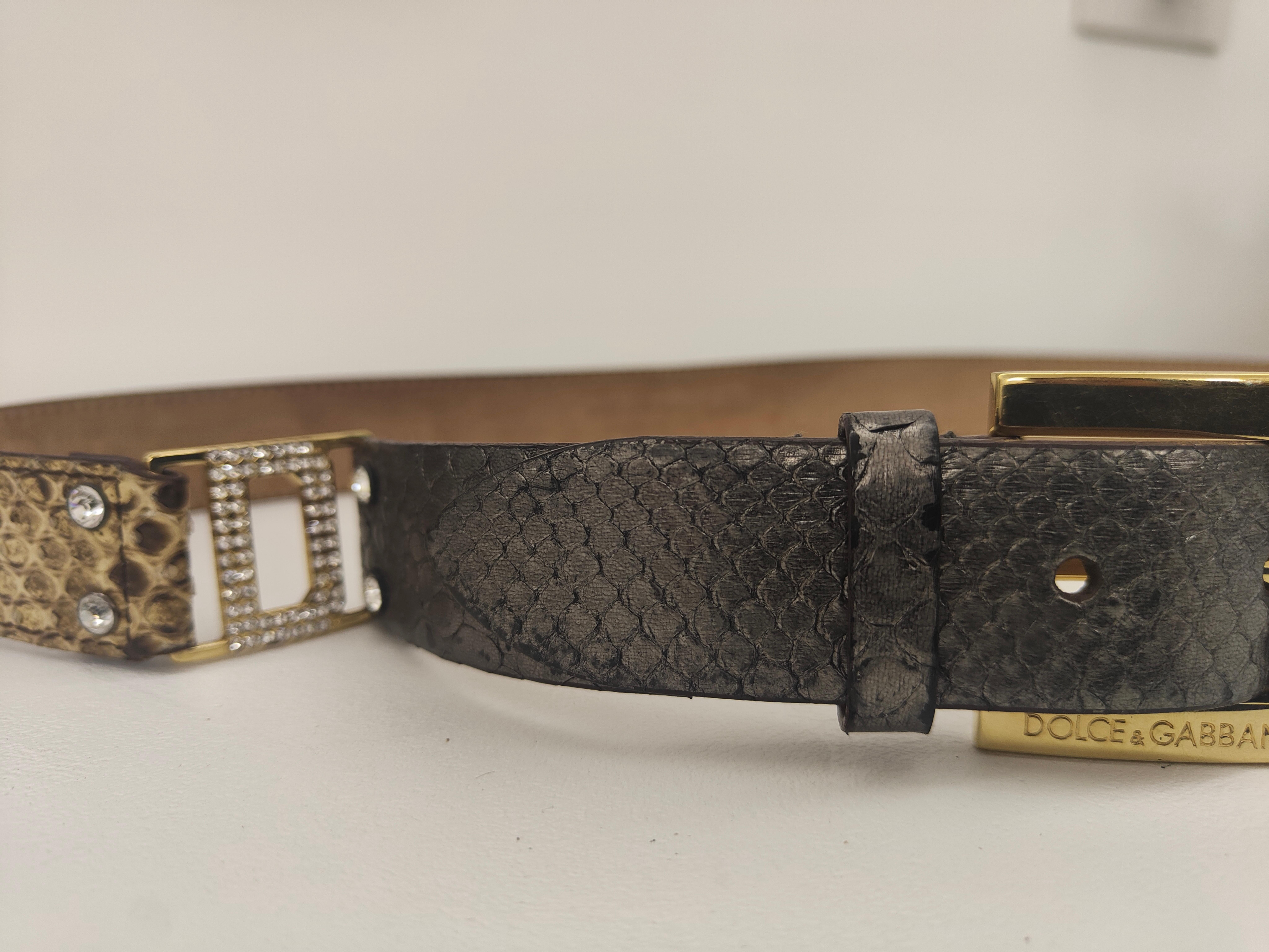 Dolce & Gabbana multicoloured belt with Swarovski stones For Sale 1
