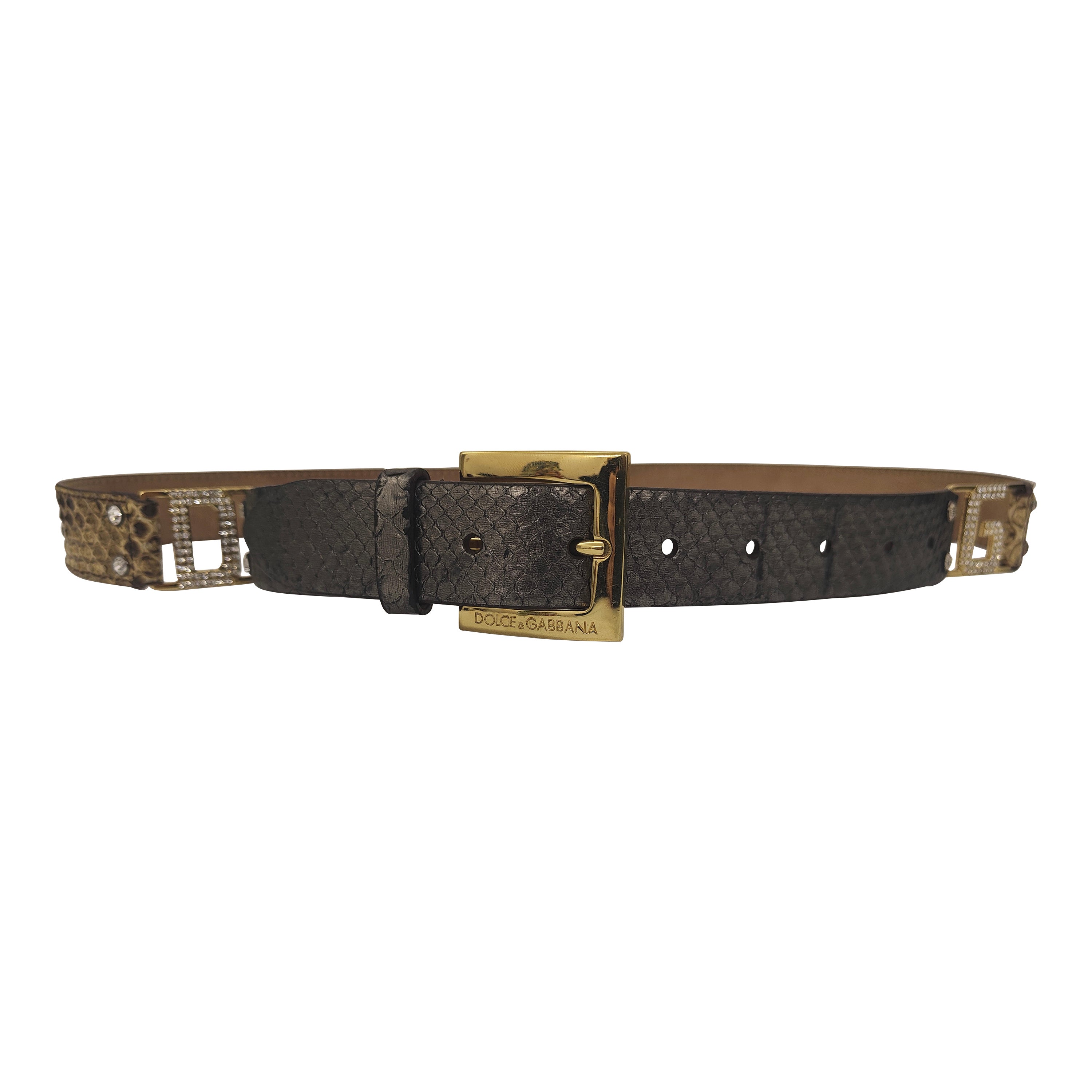 Dolce & Gabbana Ceinture multicolore ornée de pierres Swarovski