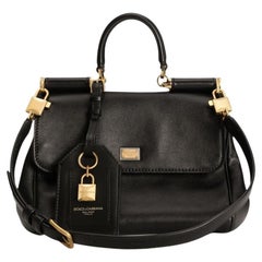Dolce & Gabbana My Sicily Shoulder Bag — Black