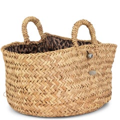 DOLCE & GABBANA natural beige raffia STRAW BASKET TOTE Bag