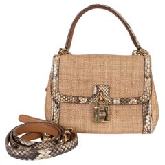 DOLCE & GABBANA natural MISS DOLCE SMALL RAFFIA Bag