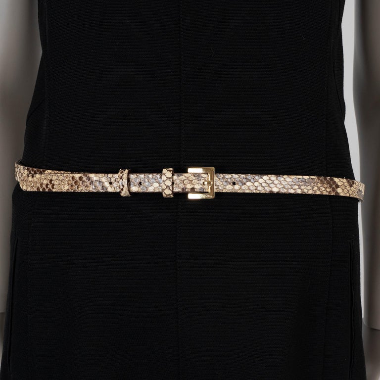 Auth VTG DOLCE & GABBANA Snakeskin/Chain Belt Auth VTG DOLCE & GABBANA Snakeskin/Chain Belt main image 4
