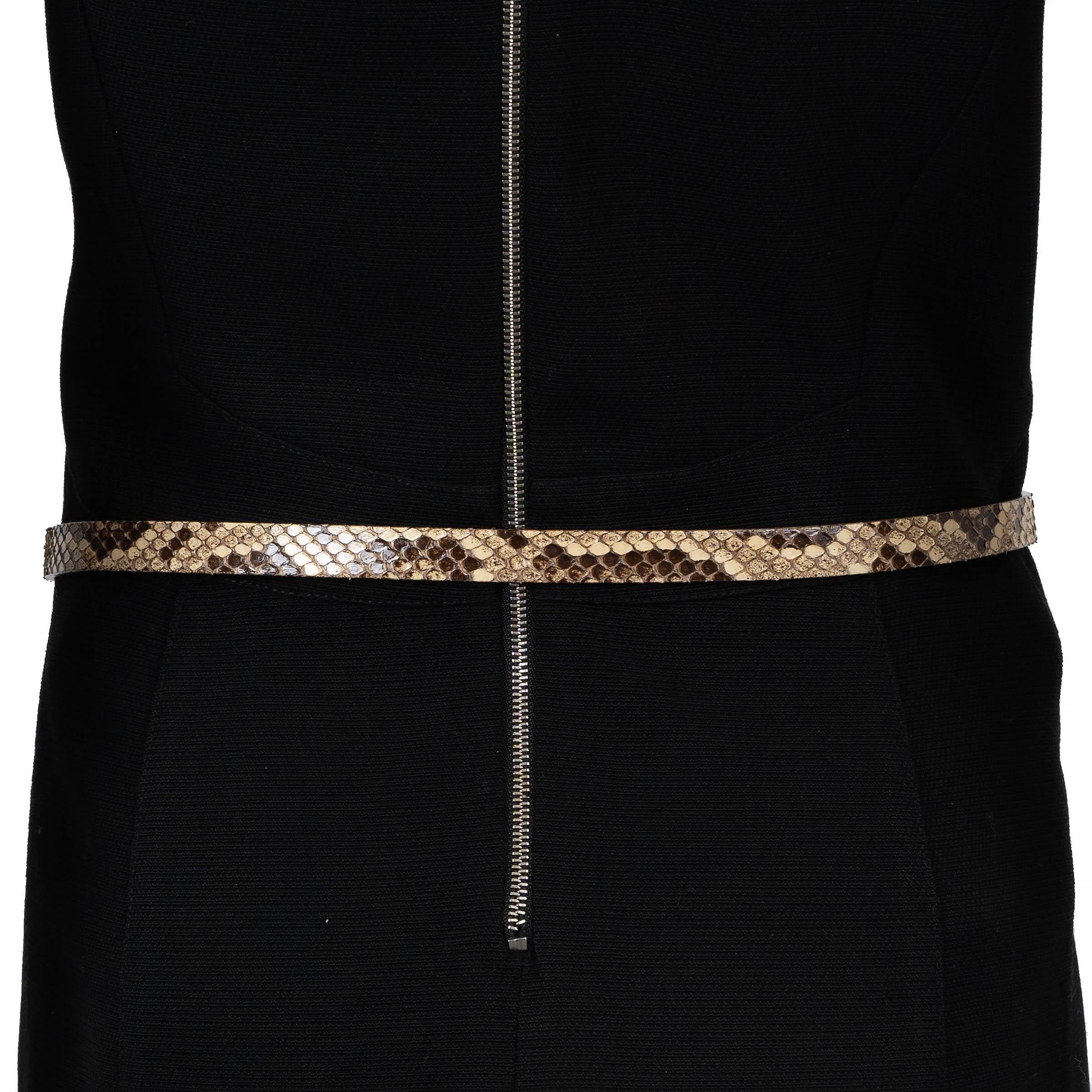 DOLCE & GABBANA natur SNAKESKIN Gürtel 85 / 34 Damen im Angebot