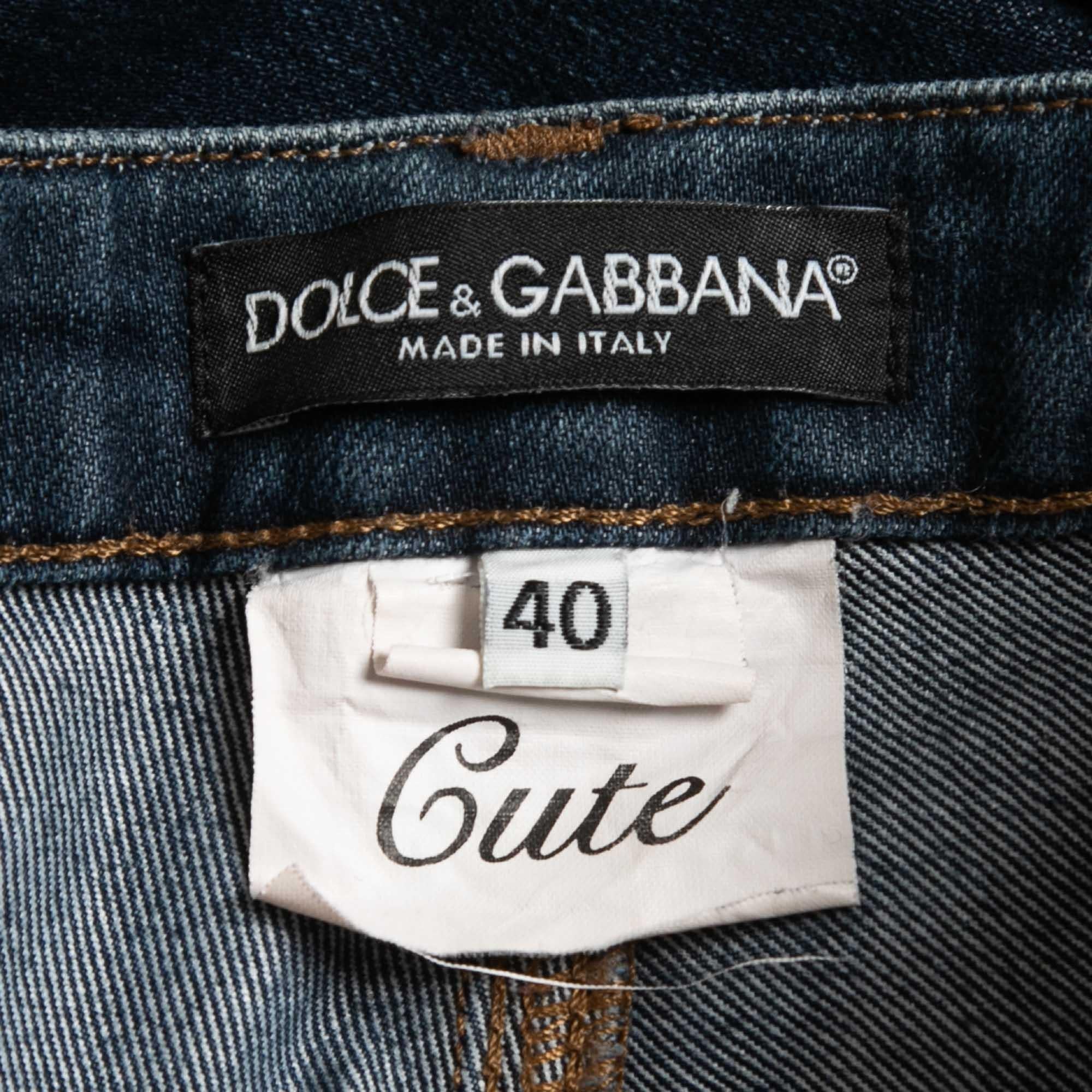 Dolce & Gabbana Vaqueros azules marinos S Cintura 26 en Bueno estado para la venta en Dubai, Al Qouz 2
