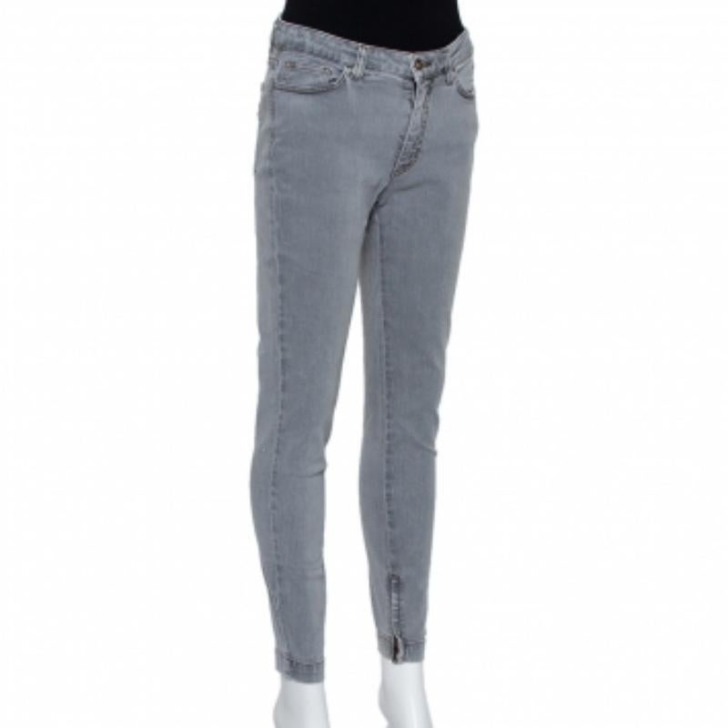 Dolce & Gabbana Navy Blue Denim Distressed Kate Jeans M For Sale 1