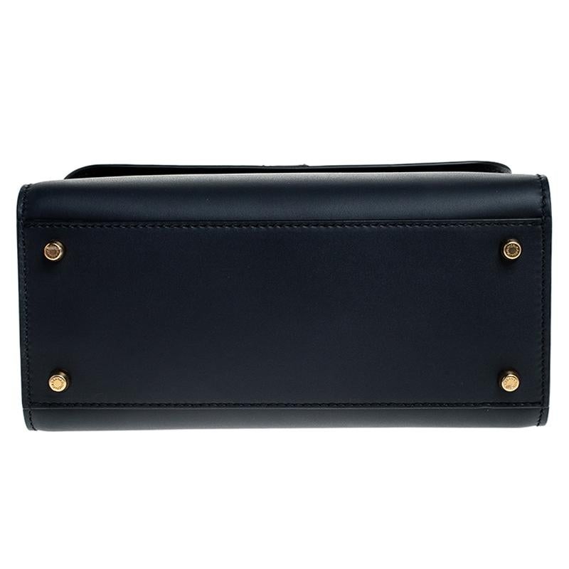 Dolce & Gabbana Marineblaues Leder Sicily 58 Top Handle Bag Damen