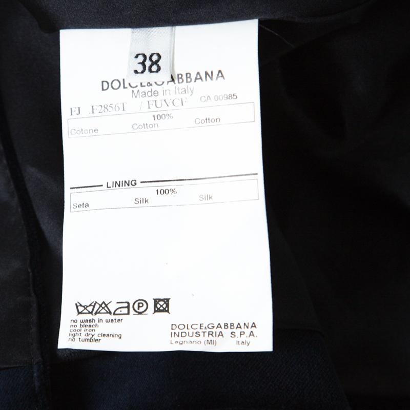 Dolce & Gabbana Navy Blue Velvet Notch Lapel Blazer S 1