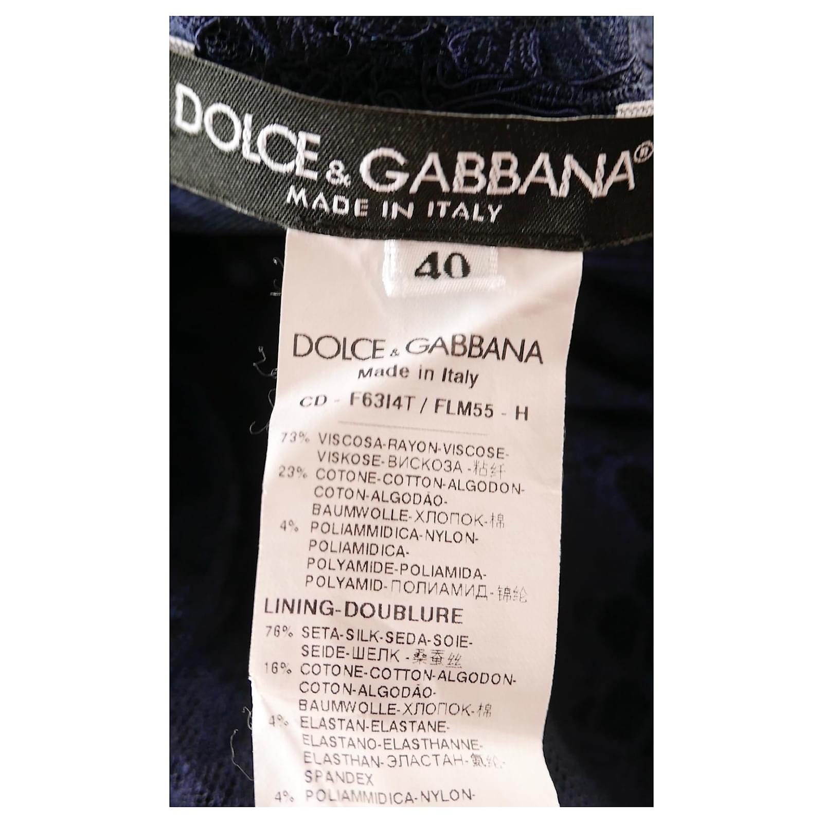 Dolce & Gabbana Navy Lace Dress For Sale 2