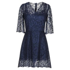 Dolce & Gabbana Navy Lace Dress
