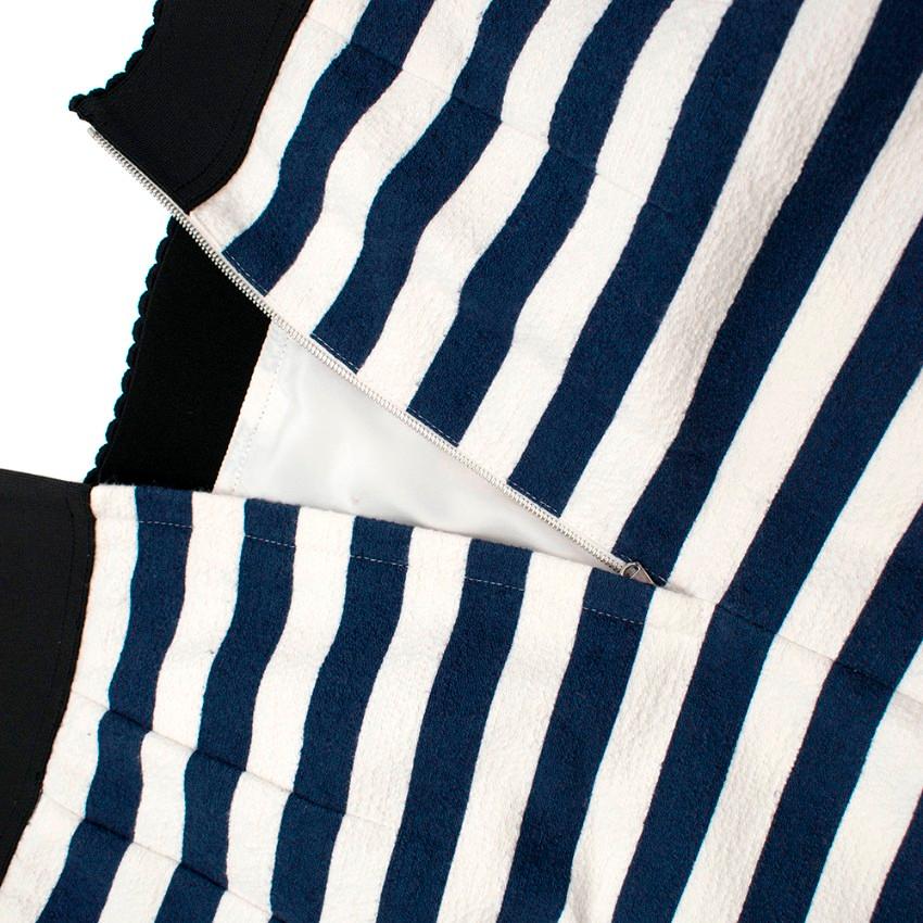 Black Dolce & Gabbana Navy & White Striped Mini Skirt - Size US 8