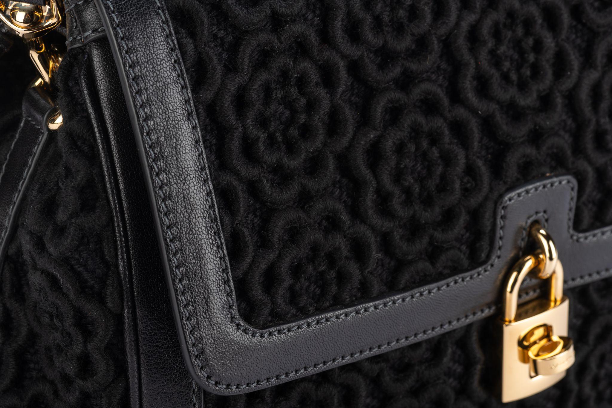 Dolce & Gabbana - Sac Macrame noir, neuf en vente 5