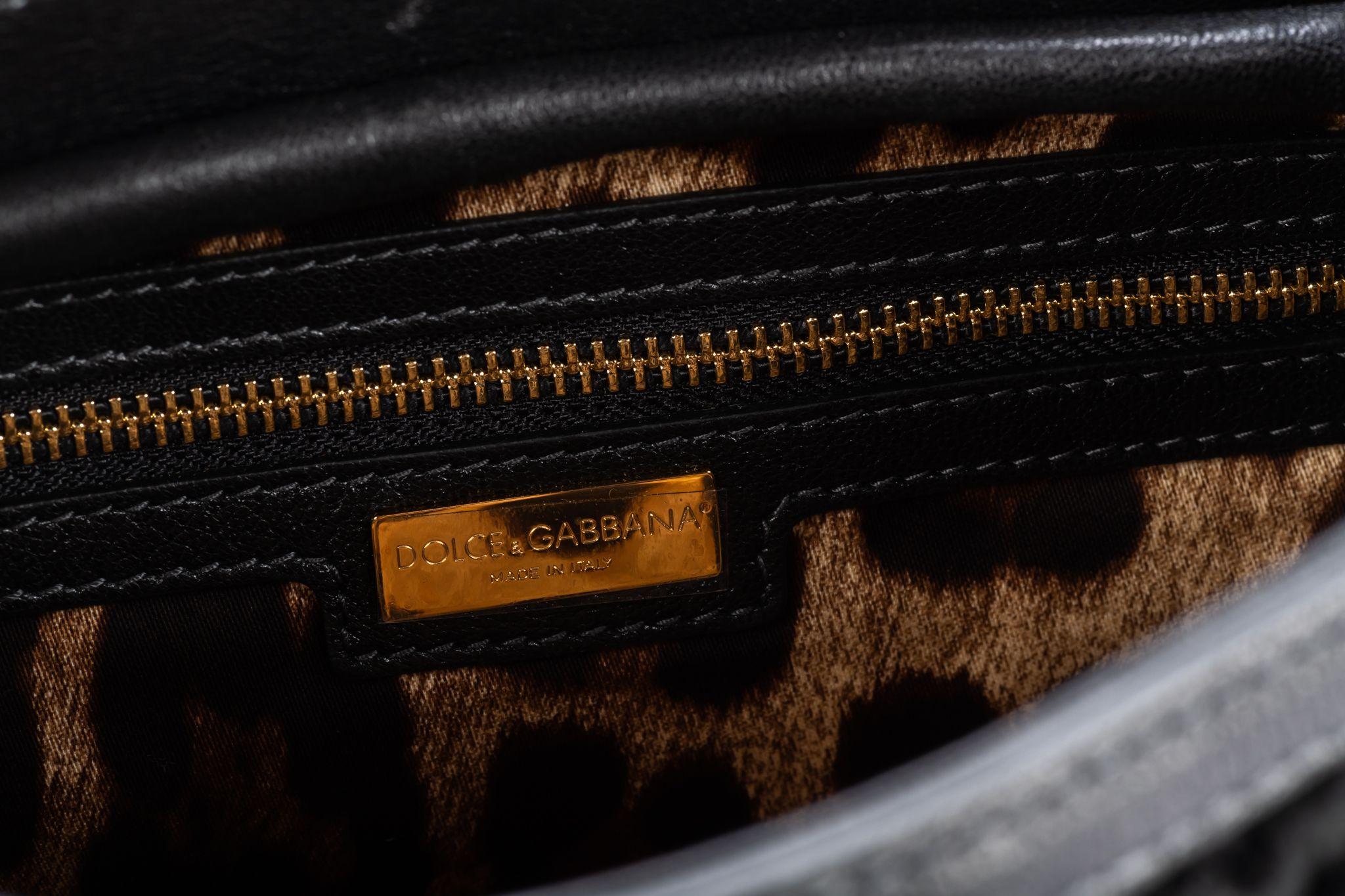 Dolce & Gabbana New Black Macrame Bag For Sale 6
