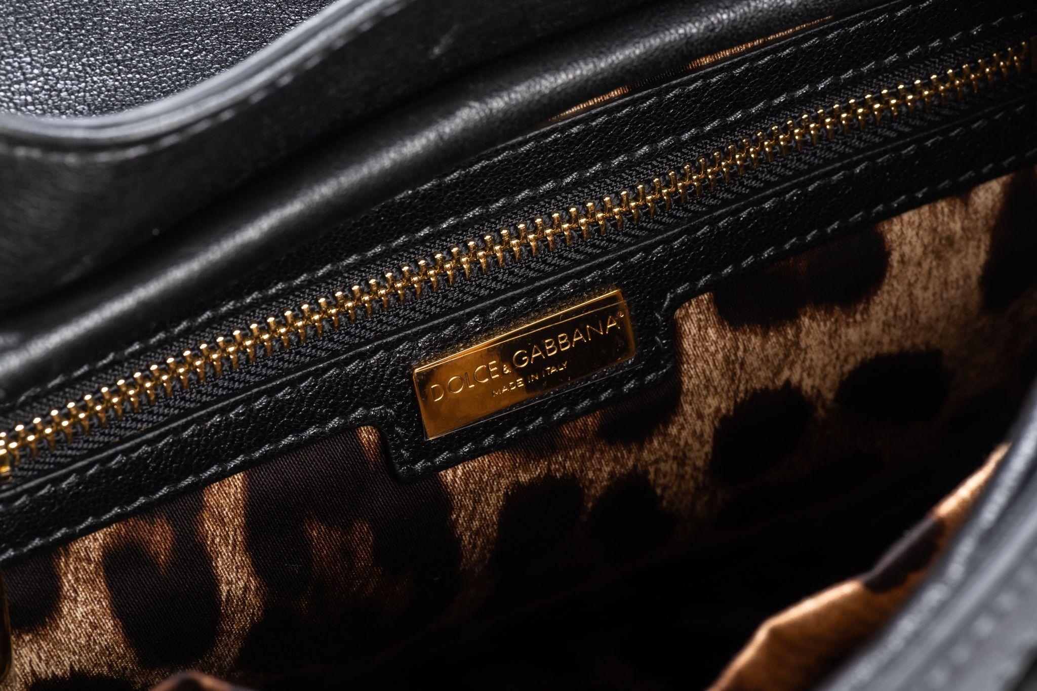 Dolce & Gabbana New Black Macrame Bag For Sale 7