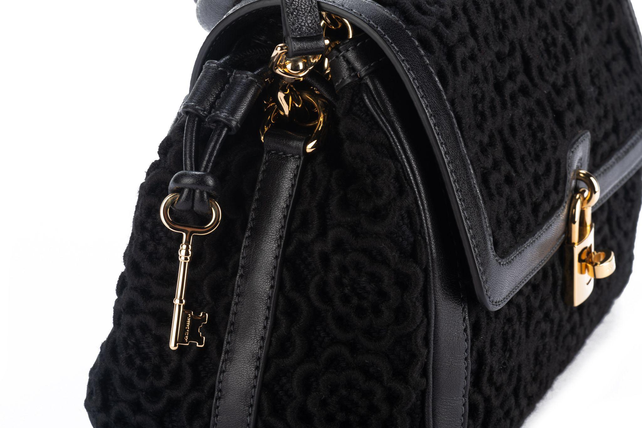 Dolce & Gabbana New Black Macrame Bag In New Condition For Sale In West Hollywood, CA