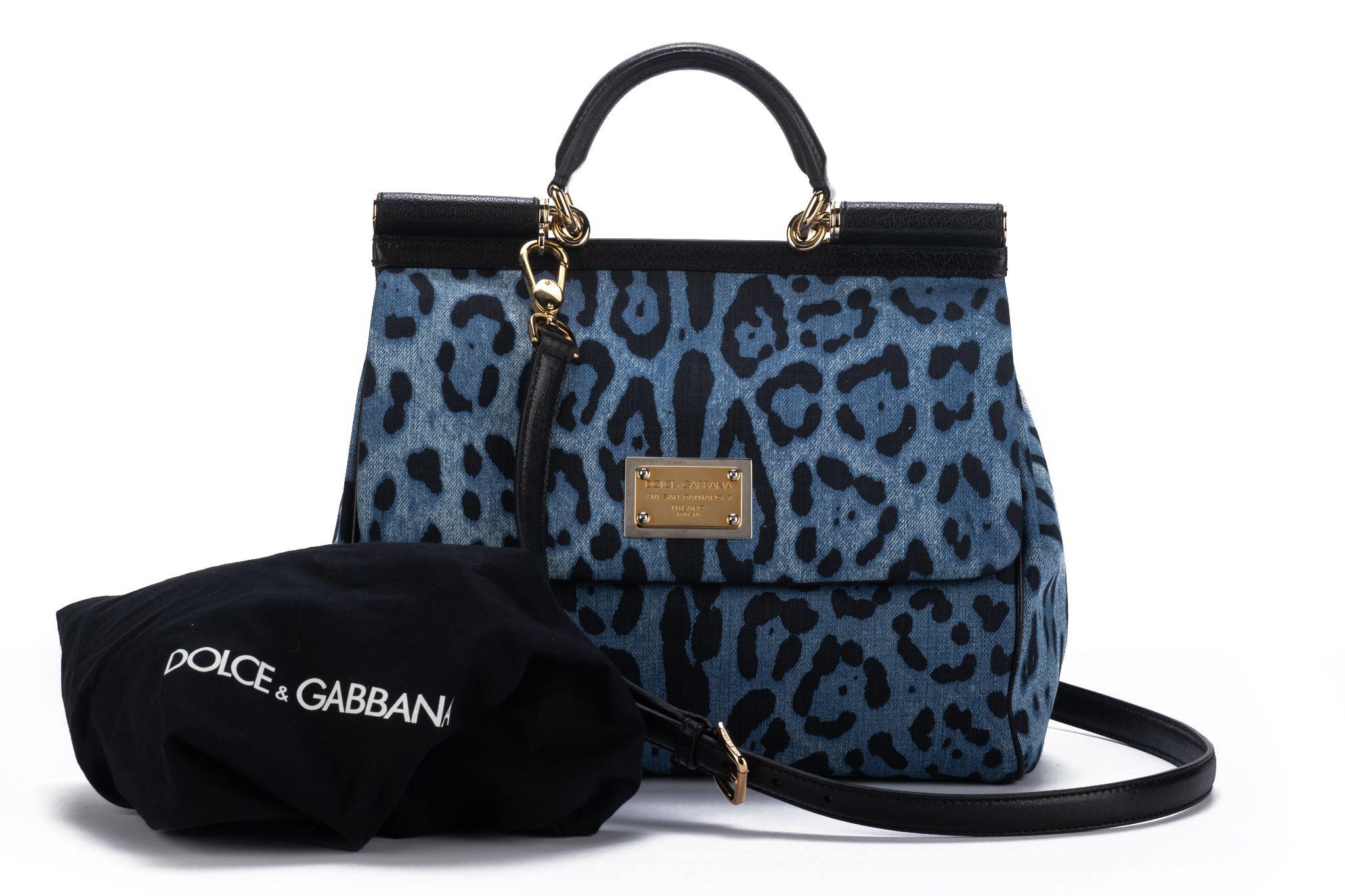 Dolce & Gabbana Neue Cheetah-Denim-Tasche LG im Angebot 12