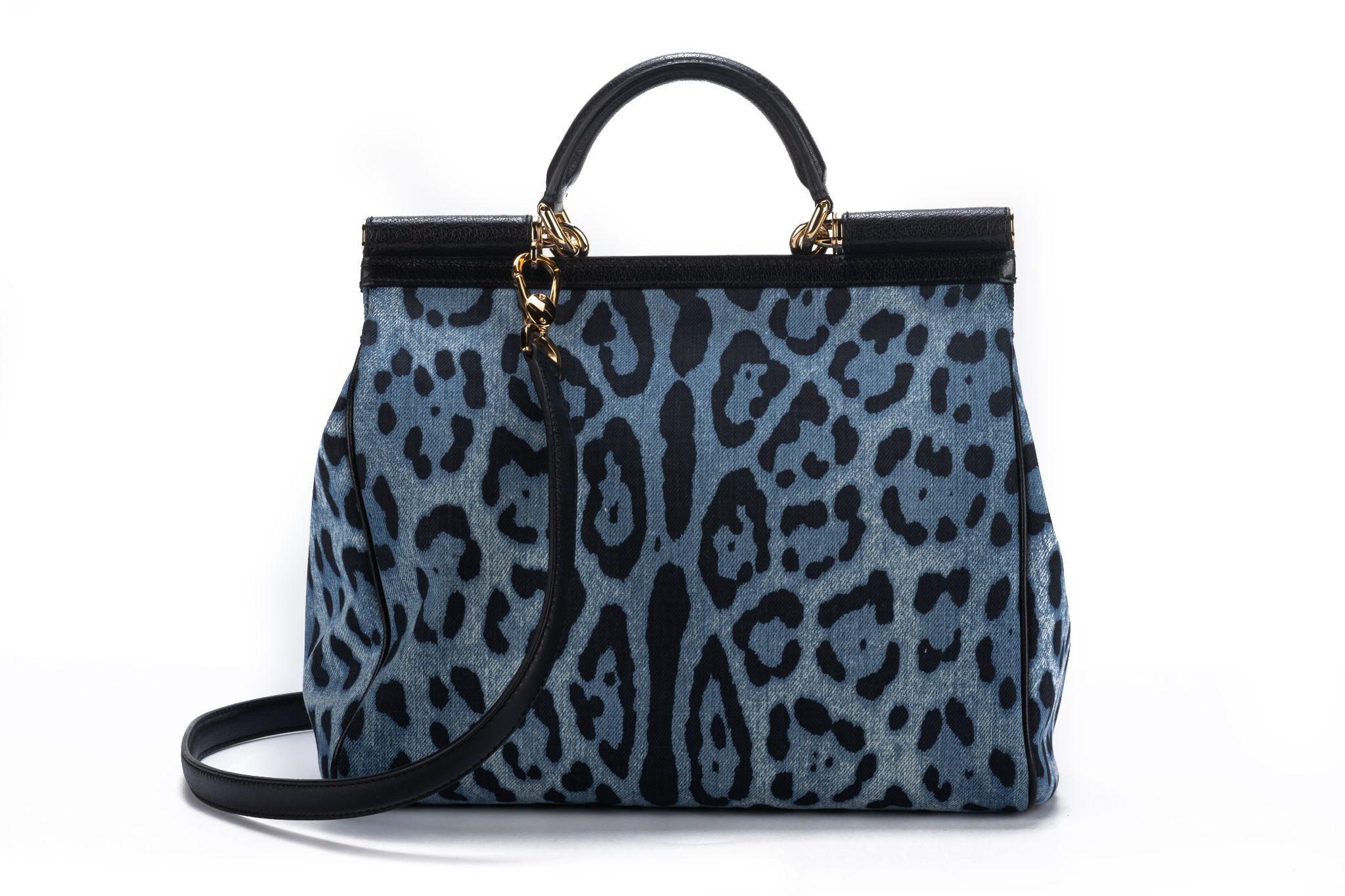 Dolce & Gabbana Neue Cheetah-Denim-Tasche LG im Zustand „Neu“ im Angebot in West Hollywood, CA